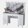 Hanah Home Mesa de Maquillaje BJ137 - 3847 Blanca con 13 Focos